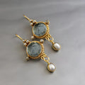 Vintage Turquoise & Pearl Earrings