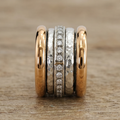 Thick Vintage Ring in Gold and Silver