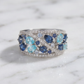 Vintage Blue Zirconia Ring