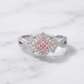 Vintage Pink Diamond & Crystal Ring