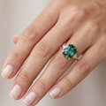 Elegant Square Emerald Ring