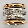 Thick Vintage Ring in Gold and Silver