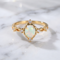 Handcrafted Gold Opal Gemstone Ring