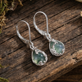 Moss Agate Bright Drop Earrings