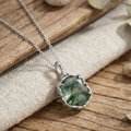 Moss Agate Crystal Necklace