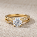 Graceful Gold Solitaire Ring