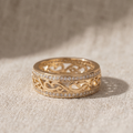 Bright Hollow Gold Ring