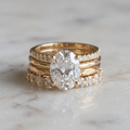 Vintage Zirconia Bright Ring Set