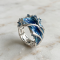 Vintage Golden Ocean Wavy Ring