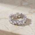Vintage Marquise & Round Diamond Eternity Ring