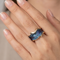 Vintage Golden Ocean Ring