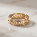 Bright Hollow Gold Ring