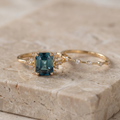 Crystal Blue Shine Ring Set