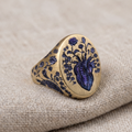 Blue Blossom Vintage Gold Ring