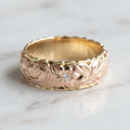 Vintage Rose Flower Gold Ring
