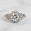 Vintage Crystalline Silver Ring