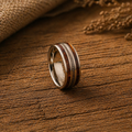 Vintage Layered Ridge Men's Ring