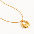 The Aurelia Sculpted Gold Pendant Necklace