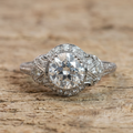 Vintage Crystalline Silver Ring