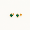 The Emerald Clover Stud Earrings