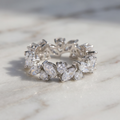 Vintage Marquise & Round Diamond Eternity Ring