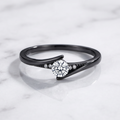 Vintage Black Gold Crystal Ring