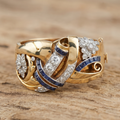 Gold Vintage Zirconia Ring