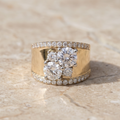 Vintage Golden Bright Zirconia Ring