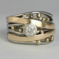 Royal - Vintage Gold Inlay Zirconia Ring