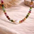True Voice - Tourmaline and Pearl Choker Necklace
