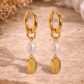 Tulum - Baroque Pearl Drop Earrings – Gold / Silver