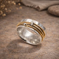 Vintage Gold Layered Silver Ring