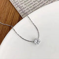 Dainty Solitaire Pendant Necklace
