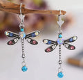 Elegant Carved Dragonfly Earrings
