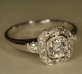 Vintage Crystalline Silver Ring