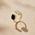 Hug Ring with Aquamarine