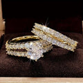Radiant Halo Ring Set