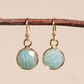 Bohemian Gold Flat Round Earrings