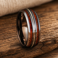 Classic Brushed Dual Inlay Men's Band