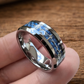 Blue Mosaic Inlay Heritage Ring