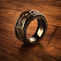 Vintage Warrior Engraved Men's Ring