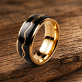 Royal Black & Gold Men's Ring