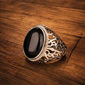 Obsidian Signet Ring