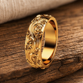 Vintage Golden Emblem Ring