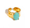 Sophisticated Amazonite Blue Goddess Ring