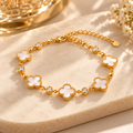 The Ophelia Pearl Clover Bracelet