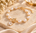The Celestine Pearl & Blossom Bracelet