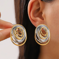 Vintage Earrings Made of Gold-Plated and Silver