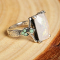 Timeless Vintage White Opal Ring