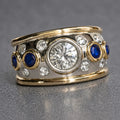 Vintage Cubic Zirconia Inlaid Ring